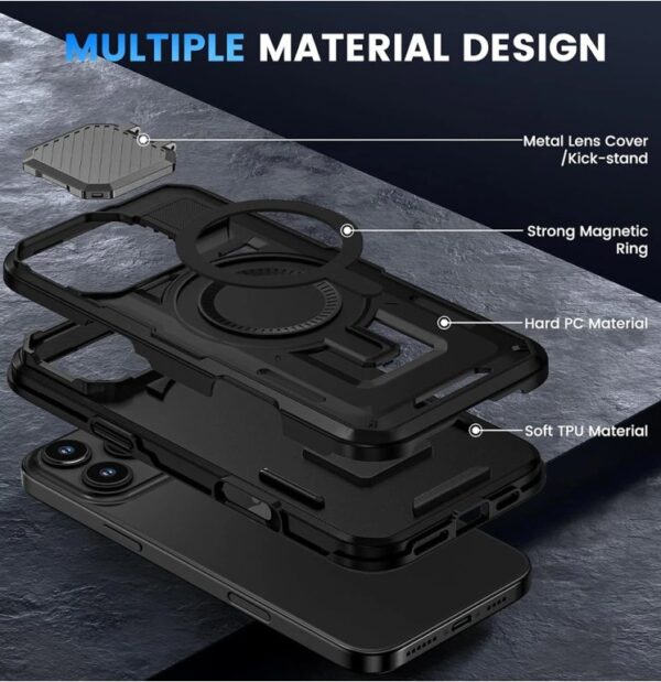 Techsuit iPhone 17 Pro MagSafe CamVault Θήκη Σκληρή - Black