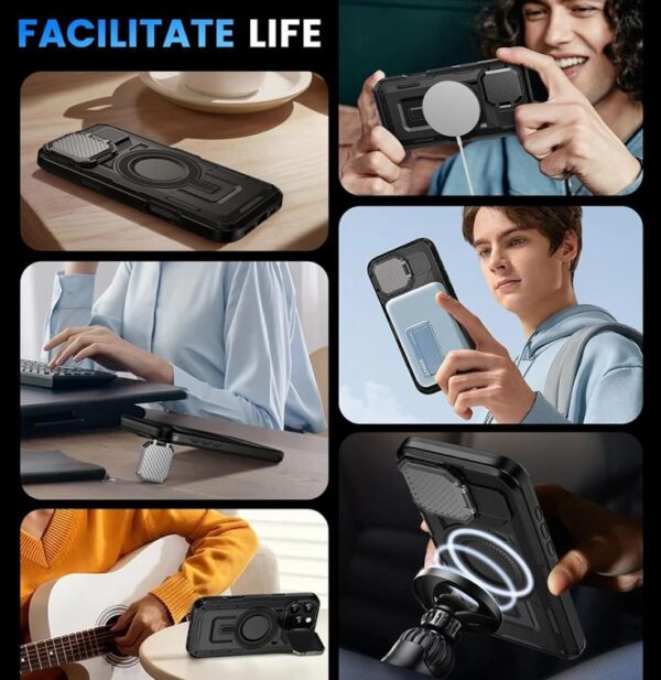 Techsuit iPhone 17 Pro MagSafe CamVault Θήκη Σκληρή - Black