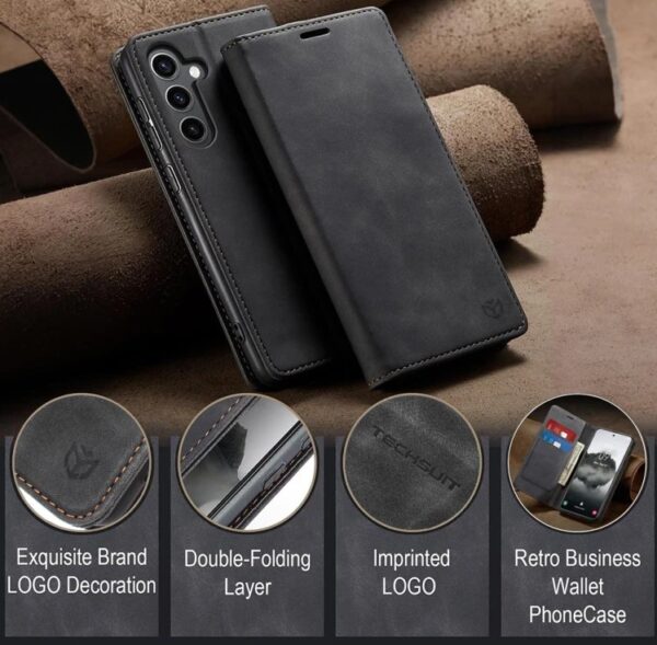 Techsuit iPhone 17 Pro Confy Cover Θήκη Βιβλίο - Black