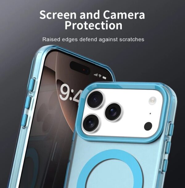 Techsuit iPhone 17 Pro CandyCase MagSafe Θήκη με Πλαίσιο Σιλικόνης - Blue