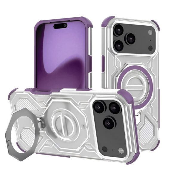 Techsuit iPhone 17 Pro Carbon Shield Pro Θήκη Σκληρή Διάφανη - Purple
