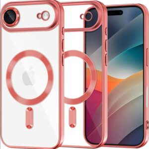 Techsuit iPhone 17 Air MagSafe Luxury Crystal Θήκη με Πλαίσιο Σιλικόνης Διάφανη - Red