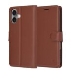 Techsuit iPhone 17 Leather Folio Θήκη Βιβλίο - Brown