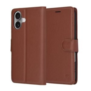 Techsuit iPhone 17 Leather Folio Θήκη Βιβλίο - Brown