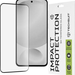 Samsung Galaxy S25 FE Προστασία Οθόνης με Μαύρο Περίγραμμα Techsuit 111D Full Glue Tempered Glass