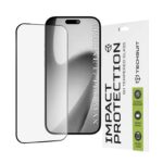 iPhone 17 Pro Max Προστασία Οθόνης με Μαύρο Περίγραμμα Techsuit 111D Full Glue Tempered Glass