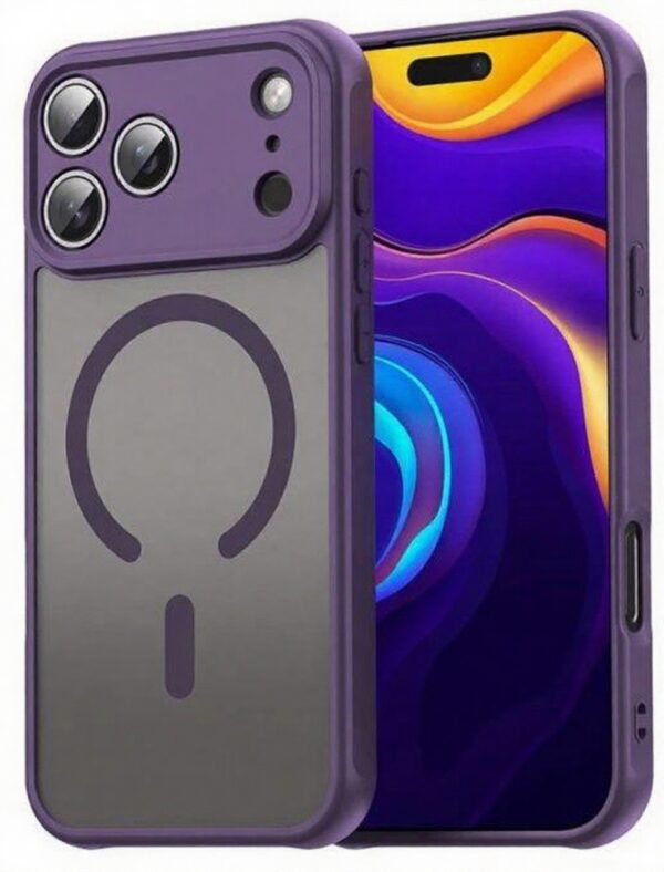 Techsuit iPhone 17 Pro Max MagSafe HaloFrost Θήκη Σκληρή Φιμέ - Purple