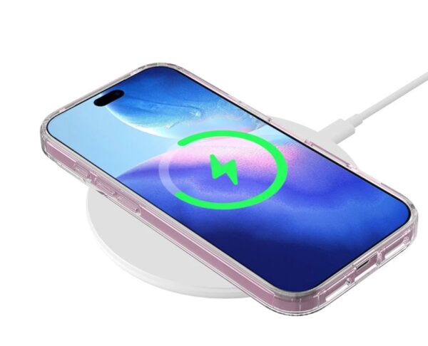 Techsuit iPhone 17 Pro Max MagSafe Pro Θήκη με Πλαίσιο Σιλικόνης Διάφανη - Pink