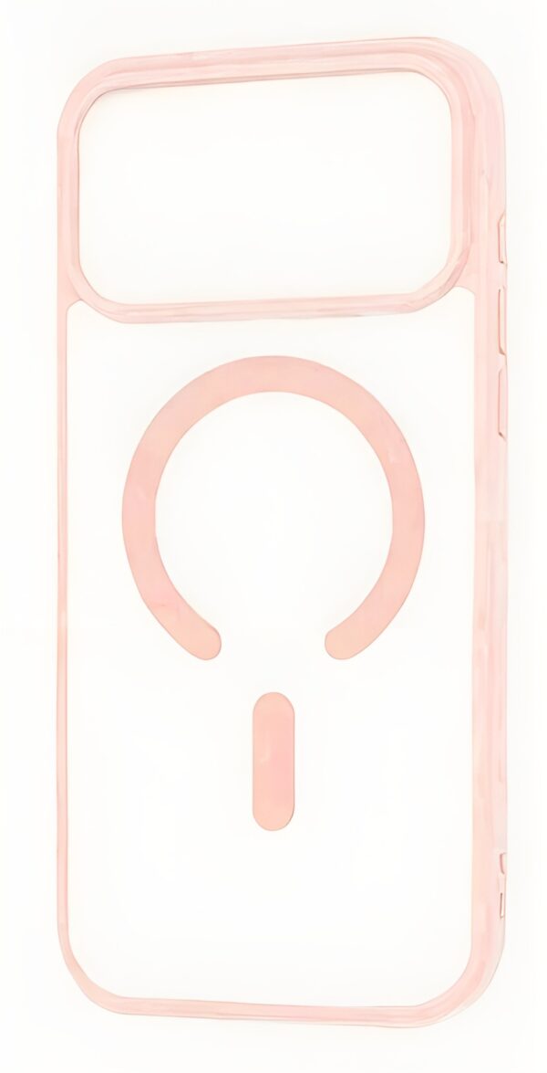Techsuit iPhone 17 Pro Max MagSafe Pro Θήκη με Πλαίσιο Σιλικόνης Διάφανη - Pink