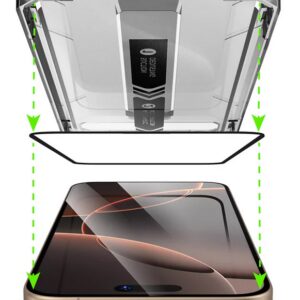 iPhone 17 Air Προστασία Οθόνης με Μαύρο Περίγραμμα Techsuit TitanGlass Full Face Tempered Glass