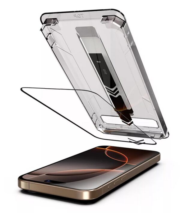 iPhone 17 Air Προστασία Οθόνης με Μαύρο Περίγραμμα Techsuit TitanGlass Full Face Tempered Glass