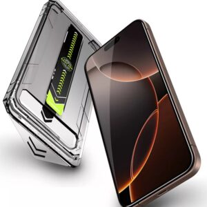 iPhone 17 Air Προστασία Οθόνης με Μαύρο Περίγραμμα Techsuit TitanGlass Full Face Tempered Glass