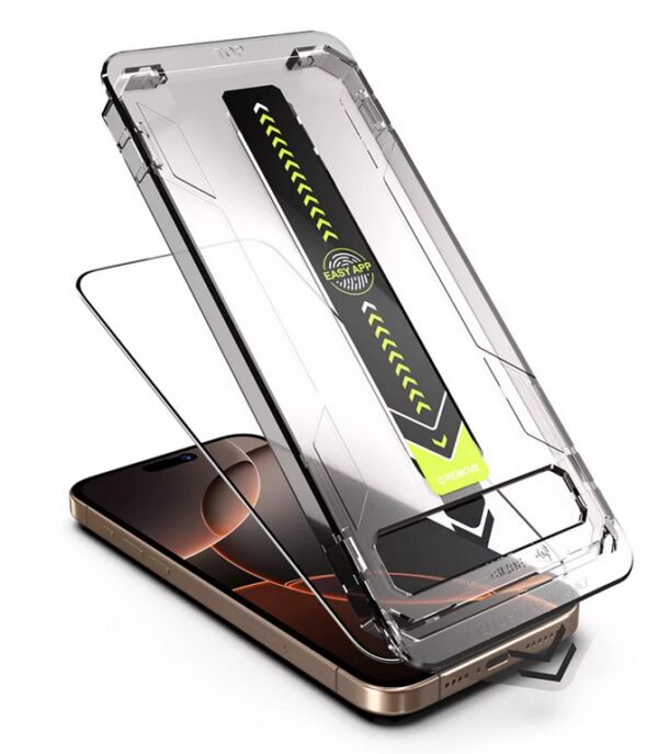 iPhone 17 Air Προστασία Οθόνης με Μαύρο Περίγραμμα Techsuit TitanGlass Full Face Tempered Glass