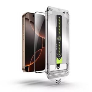 iPhone 17 Air Προστασία Οθόνης με Μαύρο Περίγραμμα Techsuit TitanGlass Full Face Tempered Glass