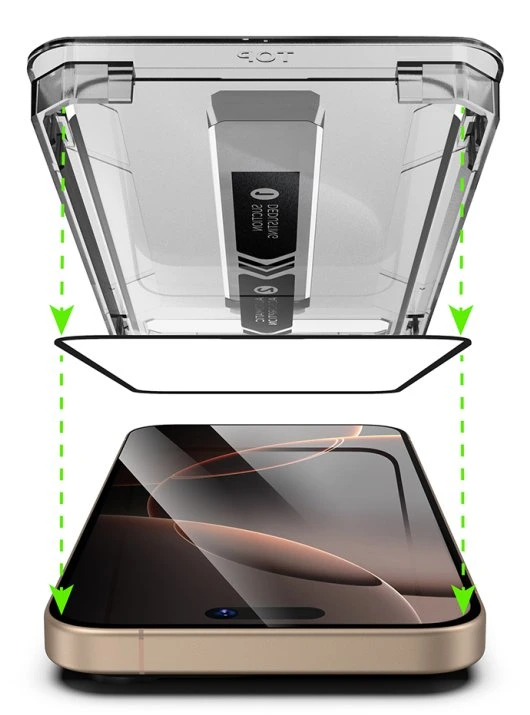 iPhone 17 Air Προστασία Οθόνης Φιμέ Techsuit TitanGlass Privacy Full Glue Tempered Glass