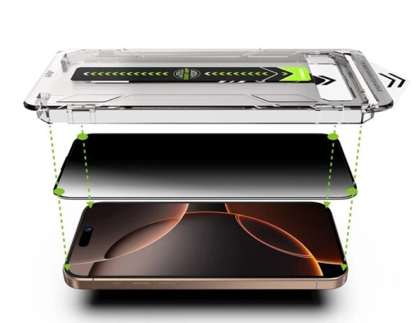 iPhone 17 Air Προστασία Οθόνης Φιμέ Techsuit TitanGlass Privacy Full Glue Tempered Glass