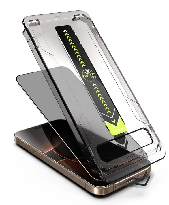 iPhone 17 Air Προστασία Οθόνης Φιμέ Techsuit TitanGlass Privacy Full Glue Tempered Glass