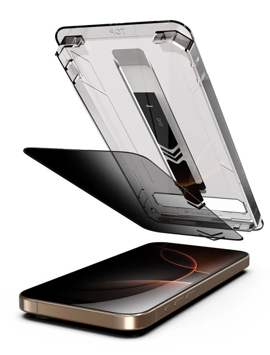 iPhone 17 Air Προστασία Οθόνης Φιμέ Techsuit TitanGlass Privacy Full Glue Tempered Glass