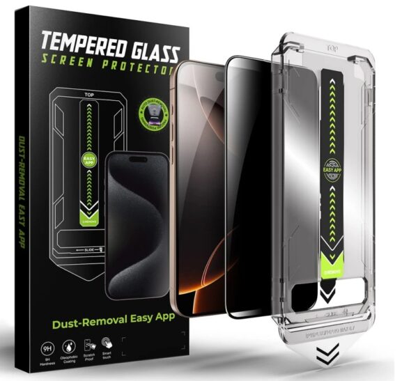 iPhone 17 Air Προστασία Οθόνης Φιμέ Techsuit TitanGlass Privacy Full Glue Tempered Glass