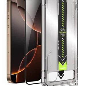 iPhone 17 Pro Προστασία Οθόνης με Μαύρο Περίγραμμα Techsuit TitanGlass Full Face Tempered Glass