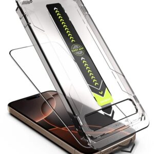 iPhone 17 Pro Max Προστασία Οθόνης με Μαύρο Περίγραμμα Techsuit TitanGlass Full Face Tempered Glass