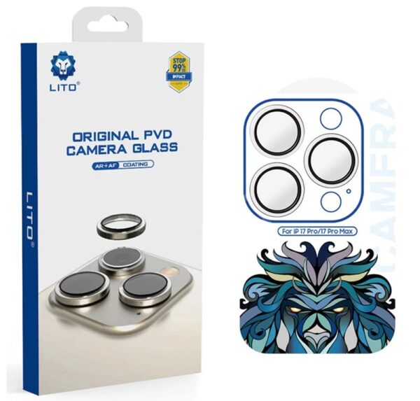 iPhone 17 Pro Max / 17 Pro Προστασία Κάμερας Lito Titanium AR Full Face Tempered Glass Camera