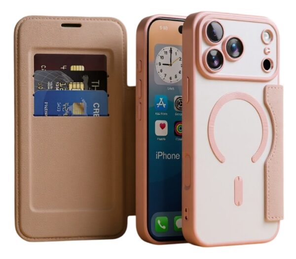 Techsuit iPhone 17 Pro SmartMag Θήκη Βιβλίο - Pink