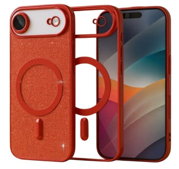 Techsuit iPhone 17 Air Luxury Glitter Θήκη Σιλικόνης Διάφανη - Red