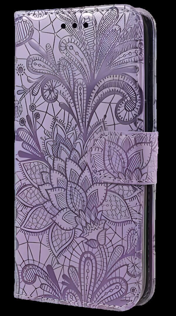 Tel1 Xiaomi Redmi A5 4G Lace Flower Embossing Θήκη Βιβλίο - Purple