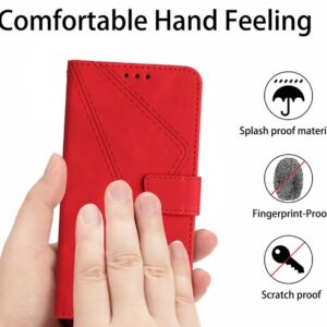 Tel1 Xiaomi Redmi A5 4G Stitching Embossed Θήκη Βιβλίο - Red