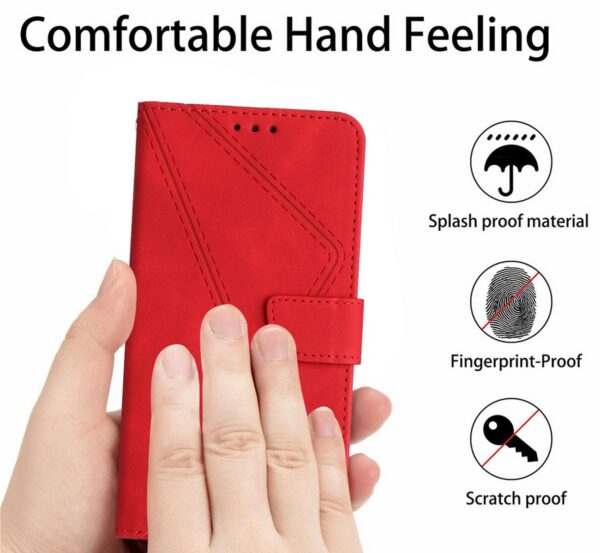 Tel1 Xiaomi Redmi A5 4G Stitching Embossed Θήκη Βιβλίο - Red