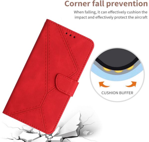 Tel1 Xiaomi Redmi A5 4G Stitching Embossed Θήκη Βιβλίο - Red