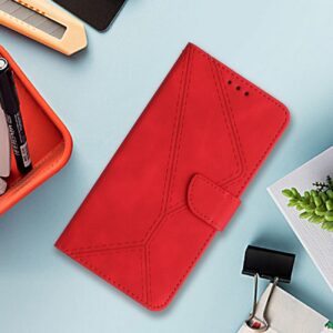 Tel1 Xiaomi Redmi A5 4G Stitching Embossed Θήκη Βιβλίο - Red