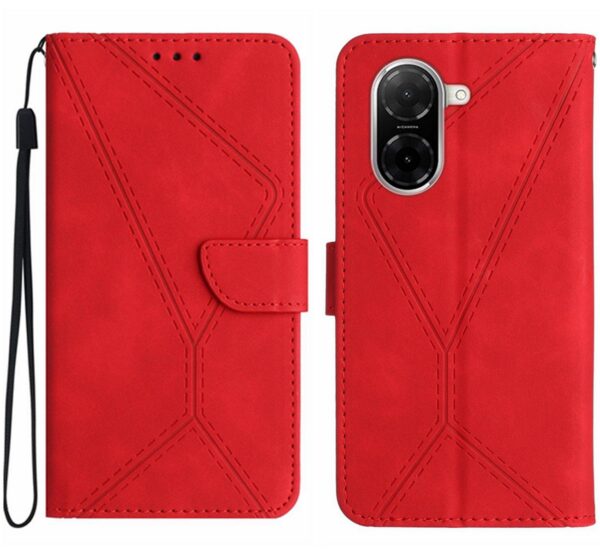 Tel1 Xiaomi Redmi A5 4G Stitching Embossed Θήκη Βιβλίο - Red