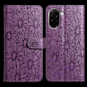 Tel1 Xiaomi Redmi A5 4G Daisy Embossed Θήκη Βιβλίο - Purple