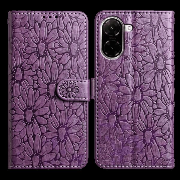 Tel1 Xiaomi Redmi A5 4G Daisy Embossed Θήκη Βιβλίο - Purple
