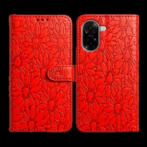Tel1 Xiaomi Redmi A5 4G Daisy Embossed Θήκη Βιβλίο - Red