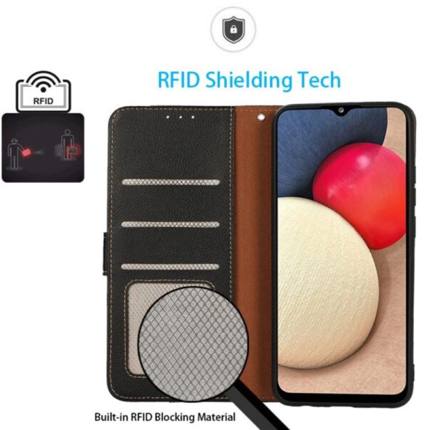 KHAZNEH Xiaomi Redmi A5 4G RFID Litchi Θήκη Βιβλίο - Black Red