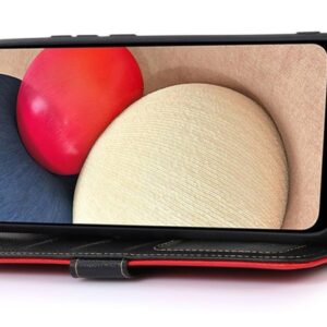 KHAZNEH Xiaomi Redmi A5 4G RFID Litchi Θήκη Βιβλίο - Black Red