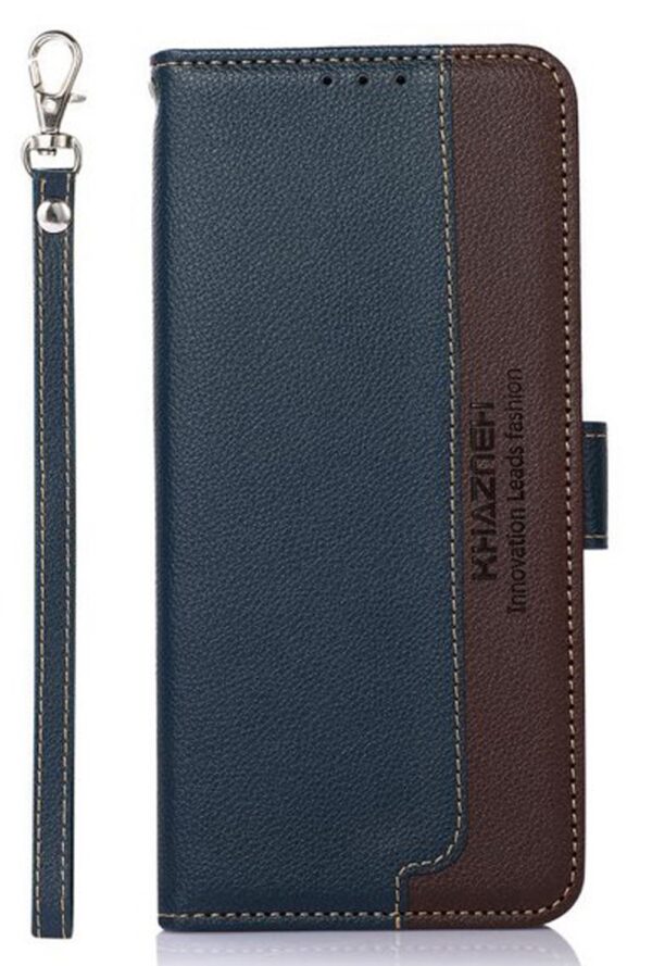 KHAZNEH Xiaomi Redmi A5 4G RFID Litchi Leather Θήκη Βιβλίο - Blue Brown