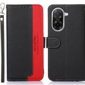 KHAZNEH Xiaomi Redmi A5 4G RFID Litchi Θήκη Βιβλίο - Black Red