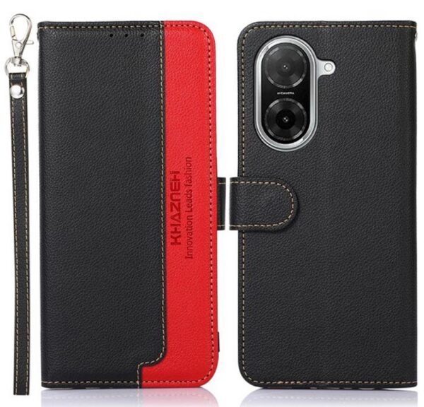 KHAZNEH Xiaomi Redmi A5 4G RFID Litchi Θήκη Βιβλίο - Black Red