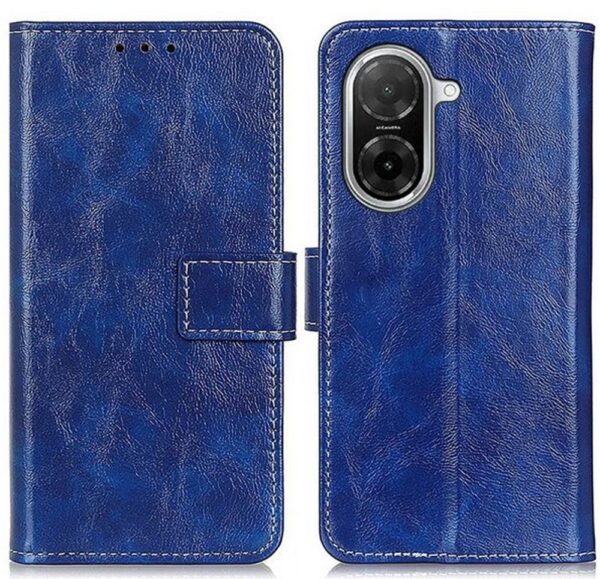 Tel1 Xiaomi Redmi A5 4G Retro Crazy Horse Θήκη Βιβλίο - Blue