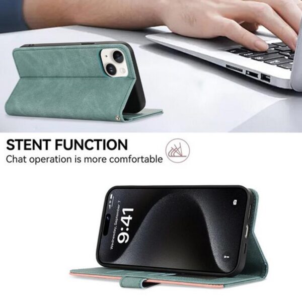 ABEEL Xiaomi Redmi A5 4G Color Block Θήκη Βιβλίο - Green Pink