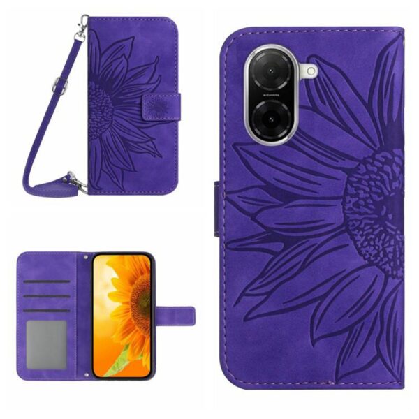 Tel1 Xiaomi Redmi A5 4G Sun Flower Θήκη Βιβλίο - Dark Purple