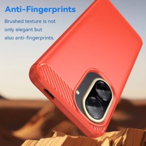 Forcell Xiaomi Redmi A5 4G Brushed Carbon Θήκη Σιλικόνης - Light Red