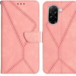 Tel1 Xiaomi Redmi A5 4G Stitching Embossed Θήκη Βιβλίο - Pink