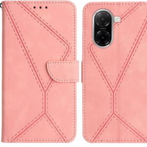 Tel1 Xiaomi Redmi A5 4G Stitching Embossed Θήκη Βιβλίο - Pink