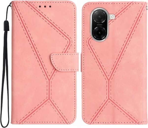 Tel1 Xiaomi Redmi A5 4G Stitching Embossed Θήκη Βιβλίο - Pink