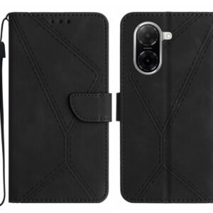 Tel1 Xiaomi Redmi A5 4G Stitching Embossed Θήκη Βιβλίο - Black